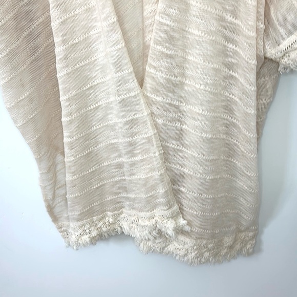 Tobi Open Front Cream Knit Cocoon Cardigan Sz M - Picture 3 of 9